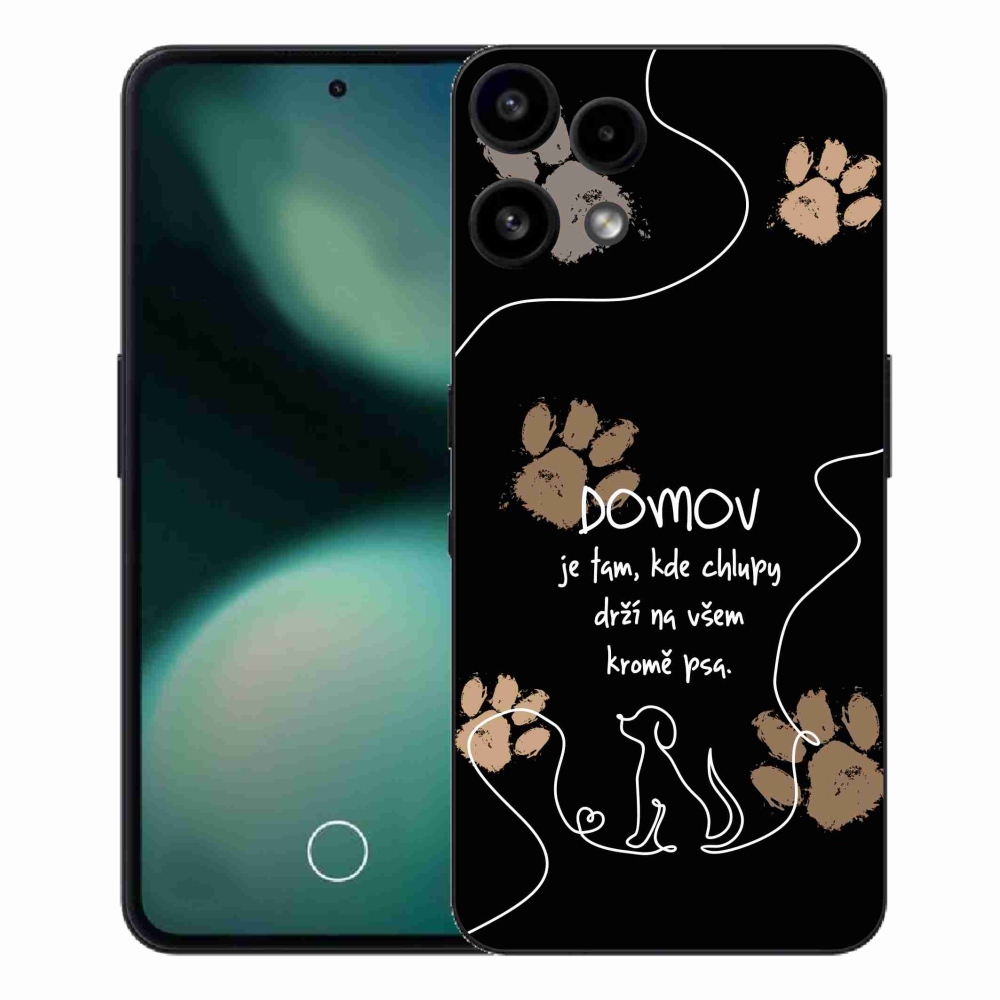 Gélový kryt mmCase na Nothing Phone (3a) Lite - psí motív čierne pozadie