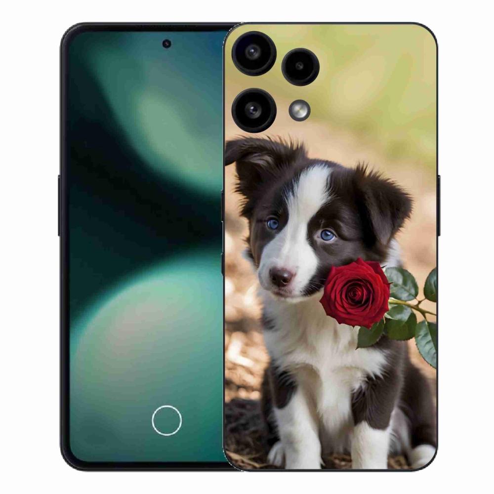 Gélový kryt mmCase na Nothing Phone (3a) Lite - roztomilá border kólia s ružou
