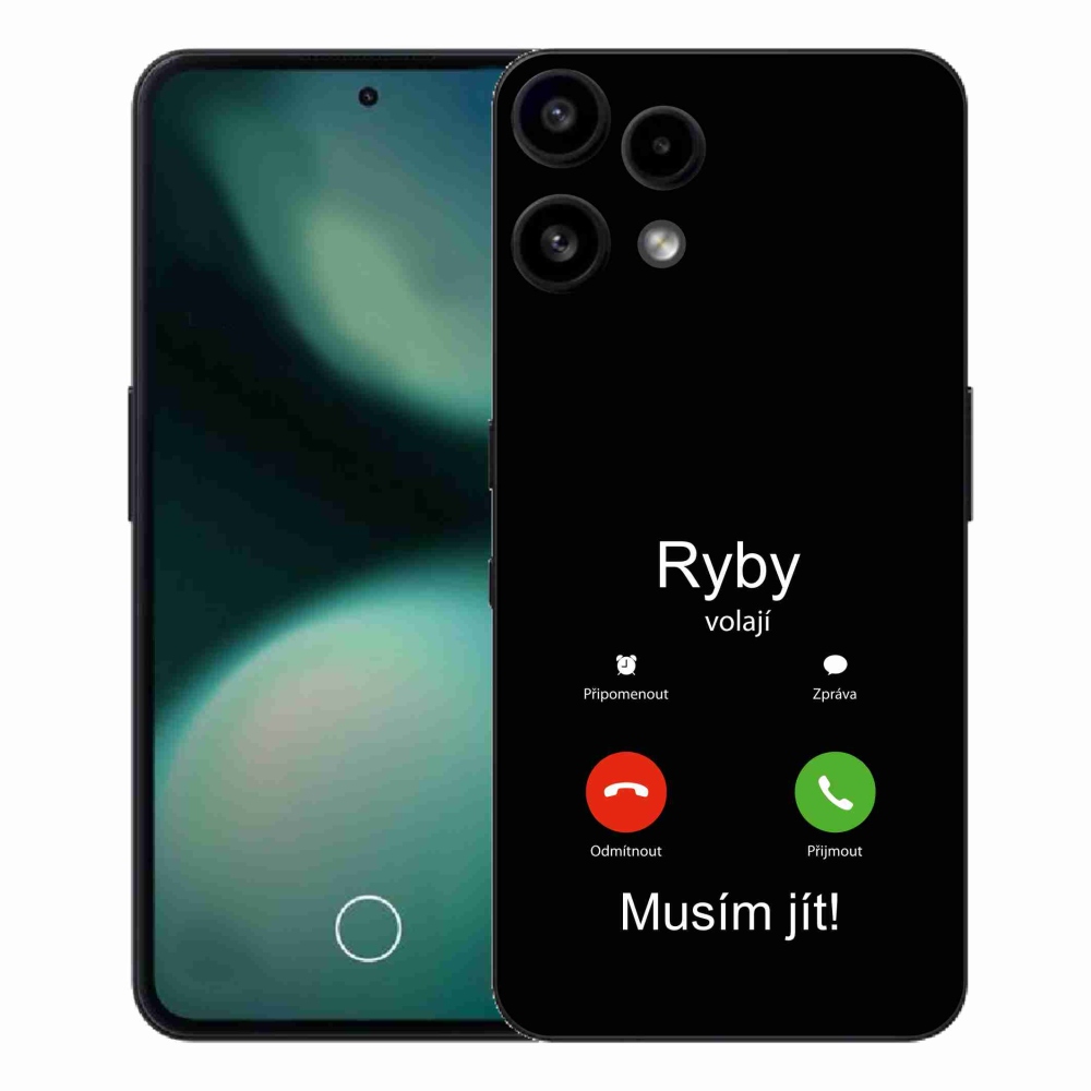 Gélový kryt mmCase na Nothing Phone (3a) Lite - ryby volajú čierne pozadie
