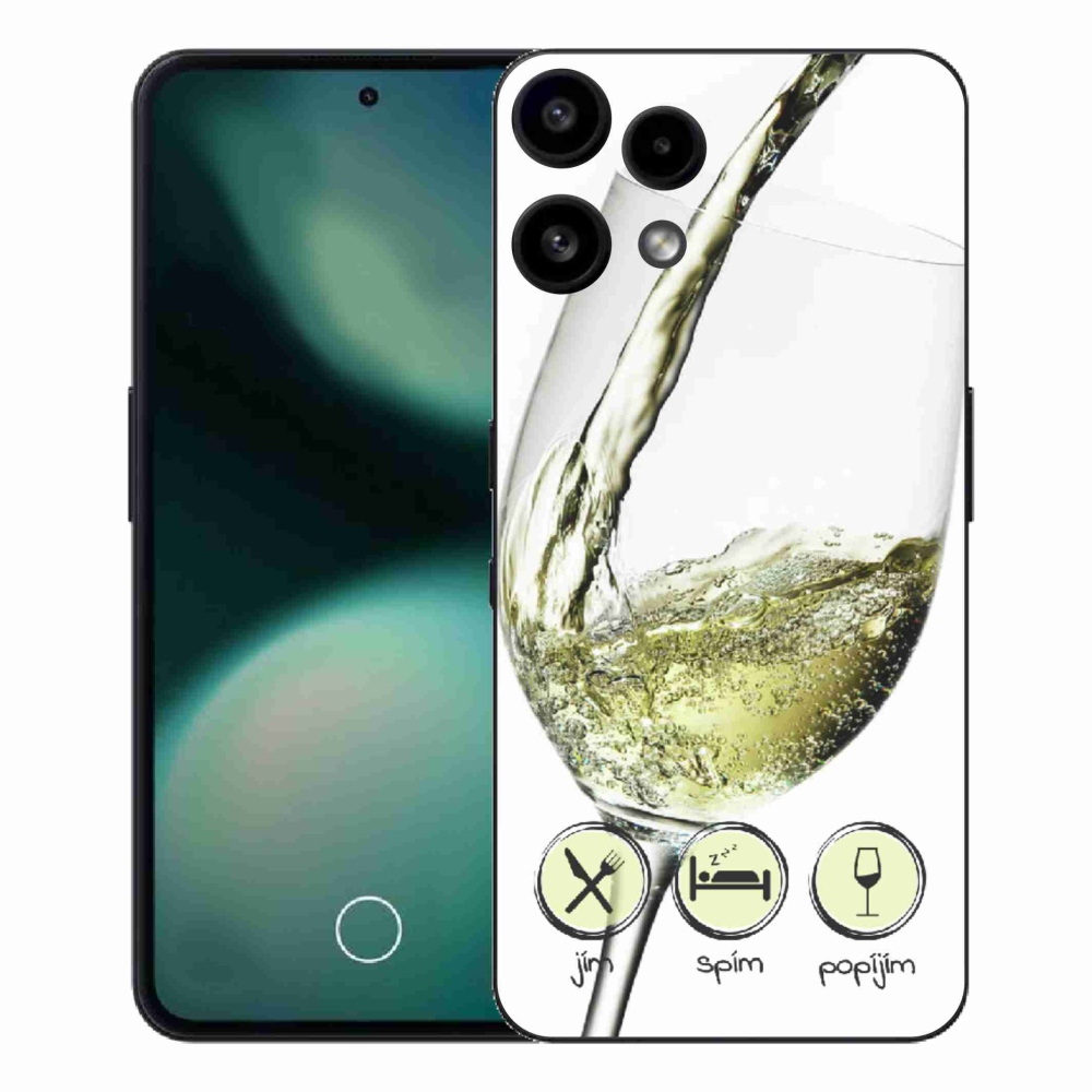 Gélový kryt mmCase na Nothing Phone (3a) Lite - pohár vína bielej
