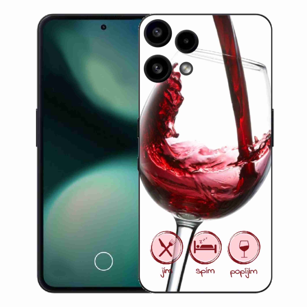 Gélový kryt mmCase na Nothing Phone (3a) Lite - pohár vína červené