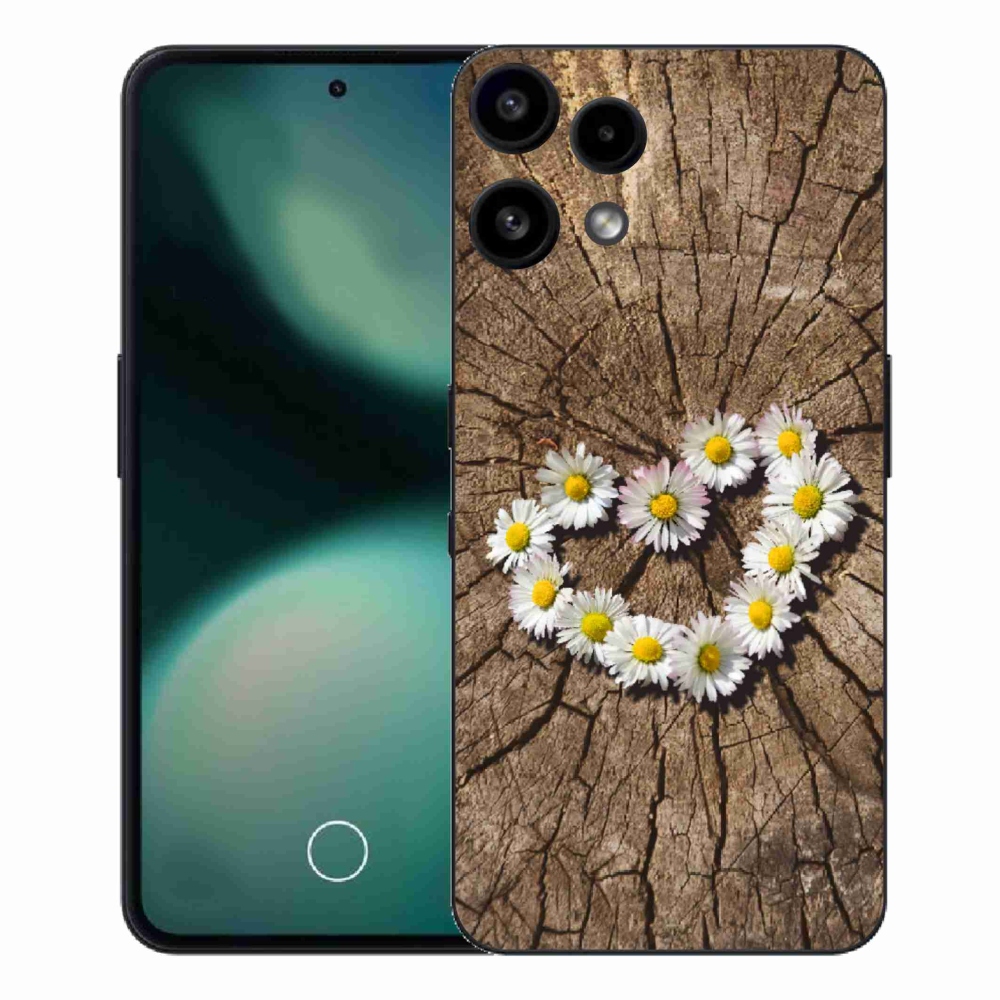 Gélový kryt mmCase na Nothing Phone (3a) Lite - srdce z margaréty