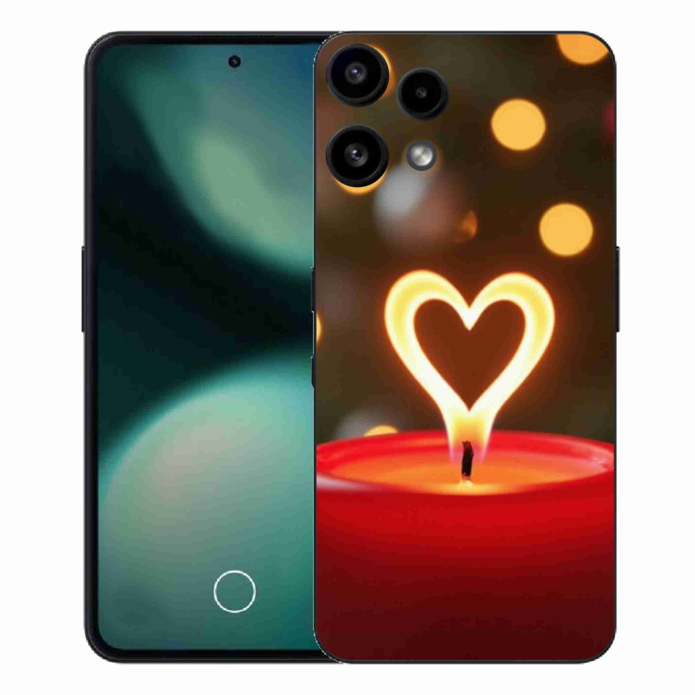 Gélový kryt mmCase na Nothing Phone (3a) Lite - srdce z plameňa
