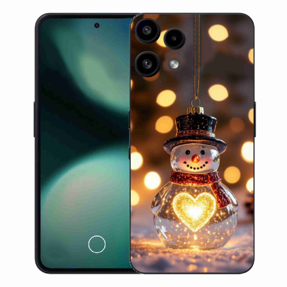 Gélový kryt mmCase na Nothing Phone (3a) Lite - svietiaci vianočný snehuliak