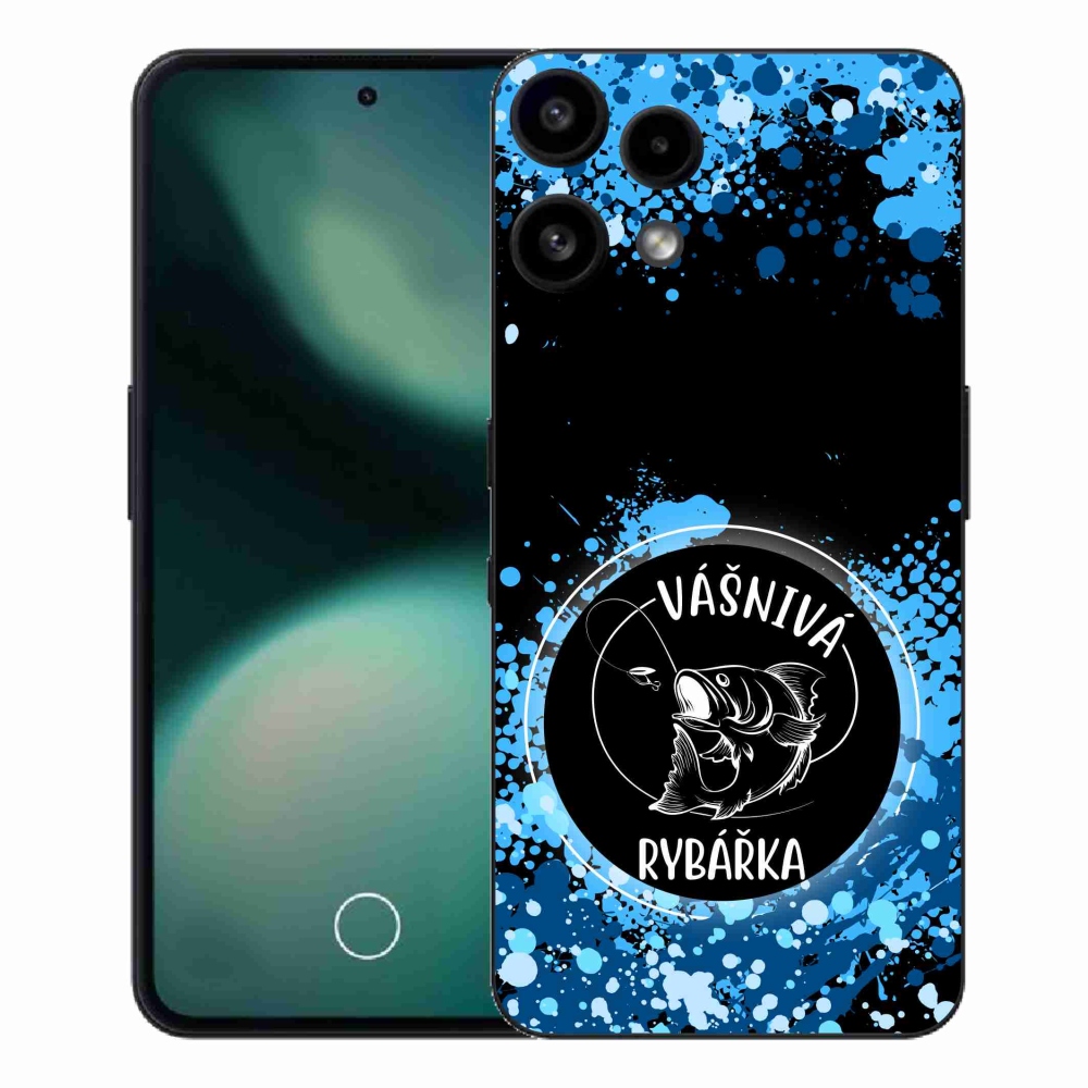 Gélový kryt mmCase na Nothing Phone (3a) Lite - vášnivá rybárka čierne pozadie