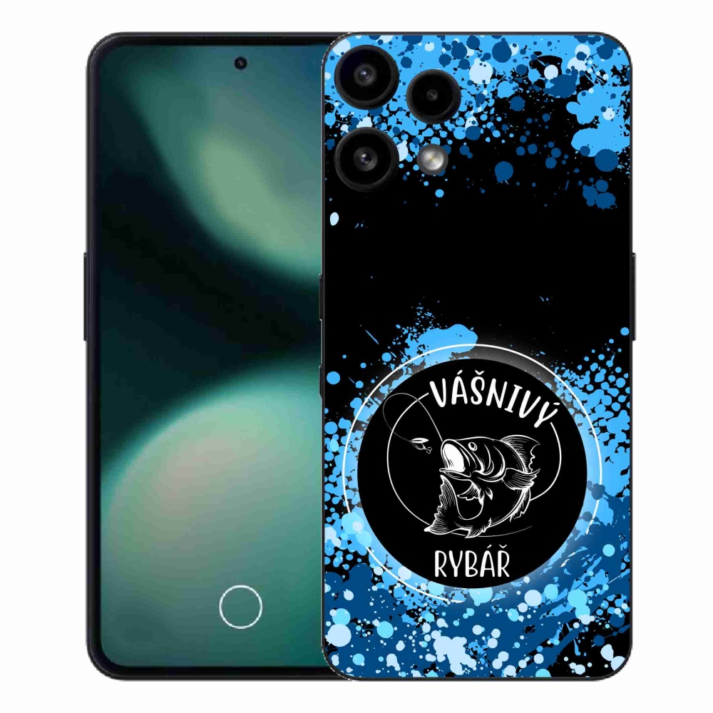 Gélový kryt mmCase na Nothing Phone (3a) Lite - vášnivý rybár čierne pozadie