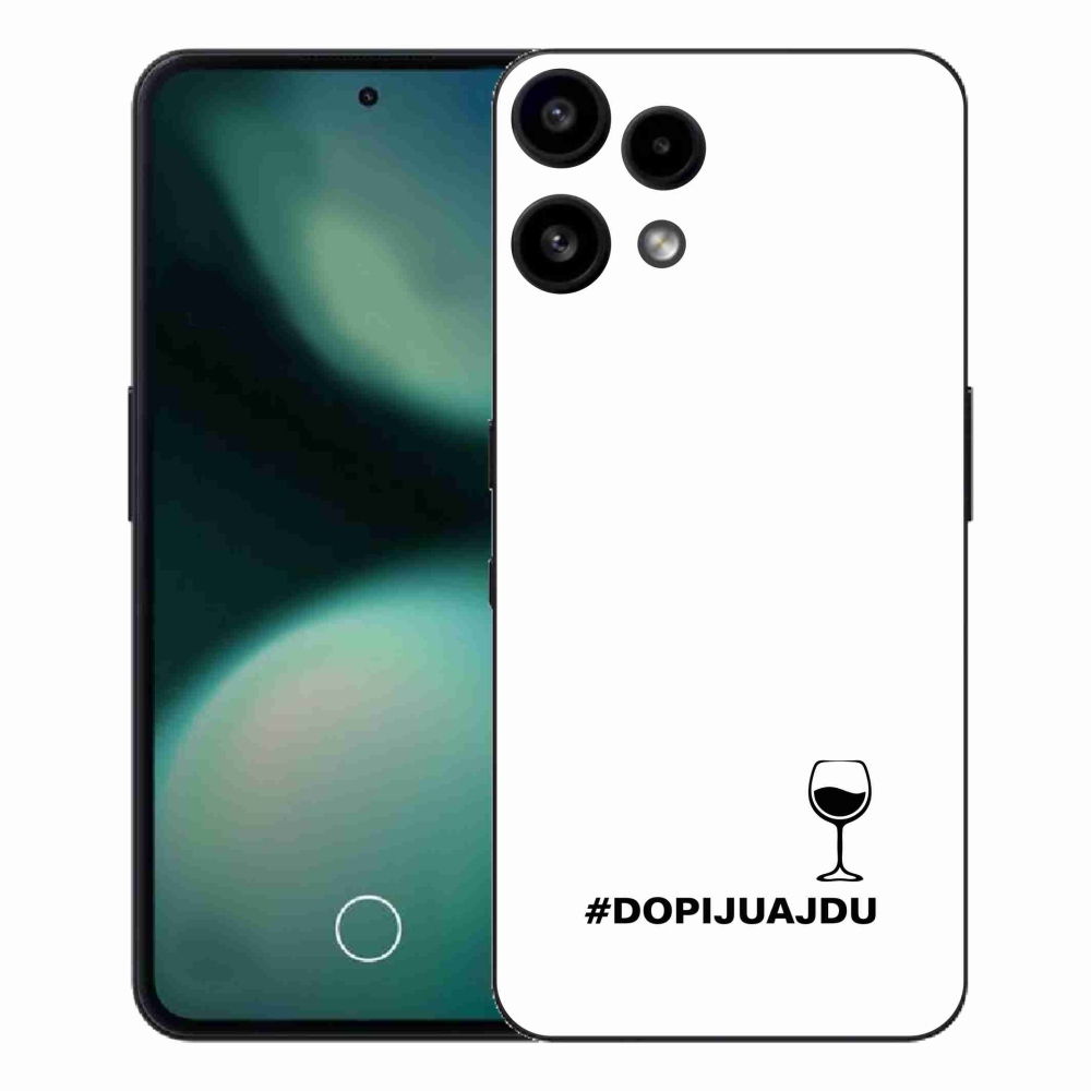 Gélový kryt mmCase na Nothing Phone (3a) Lite - vínny motív biele pozadie