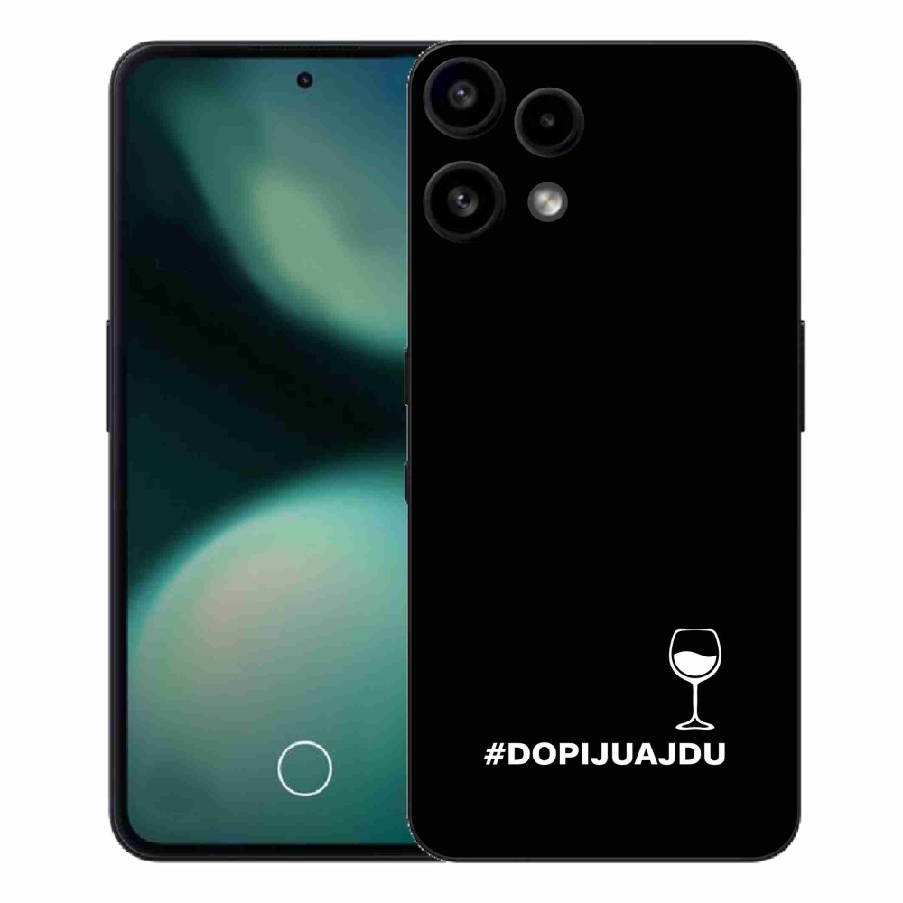 Gélový kryt mmCase na Nothing Phone (3a) Lite - vínny motív čierne pozadie