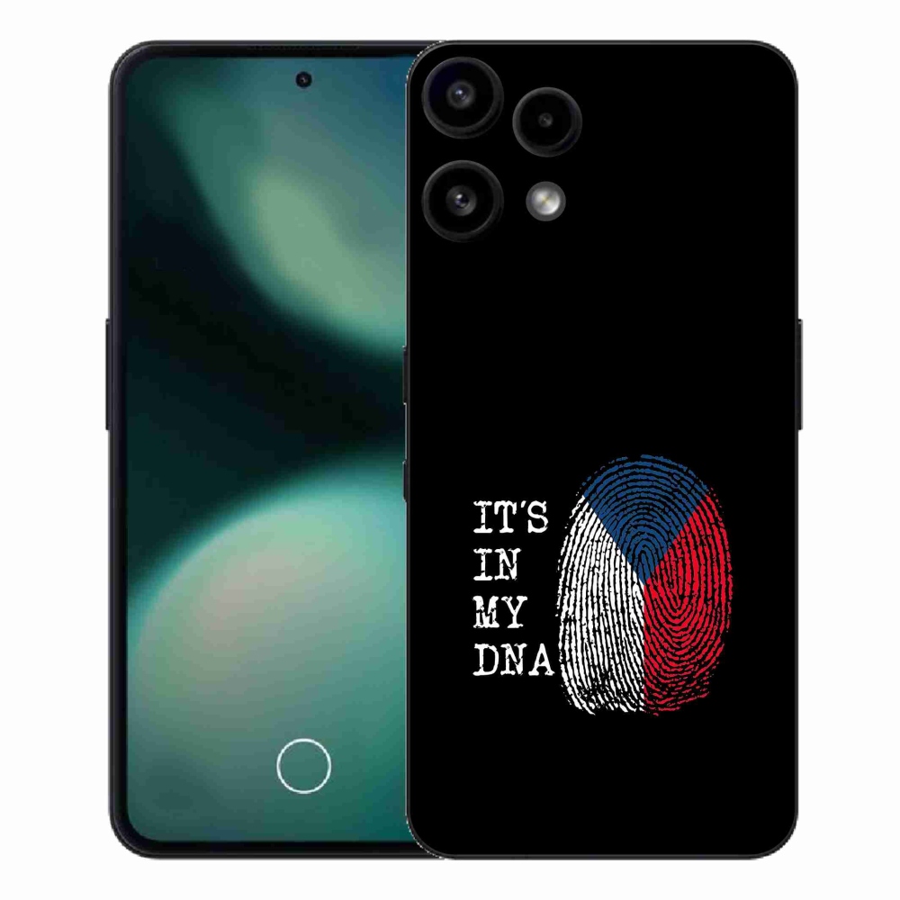 Gélový kryt mmCase na Nothing Phone (3a) Lite - vlajka odtlačok prsta čierne pozadie