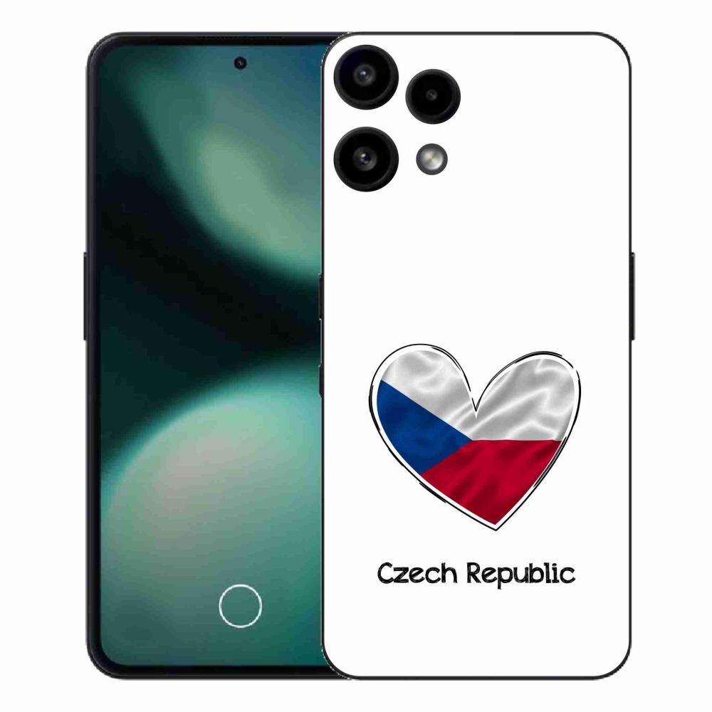 Gélový kryt mmCase na Nothing Phone (3a) Lite - vlajka srdca biele pozadie
