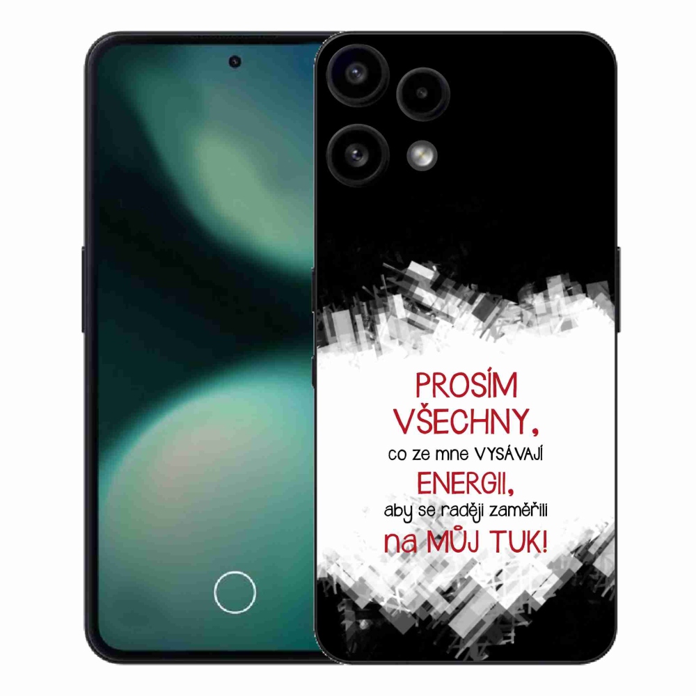 Gélový kryt mmCase na Nothing Phone (3a) Lite - vtipný text 1 červený
