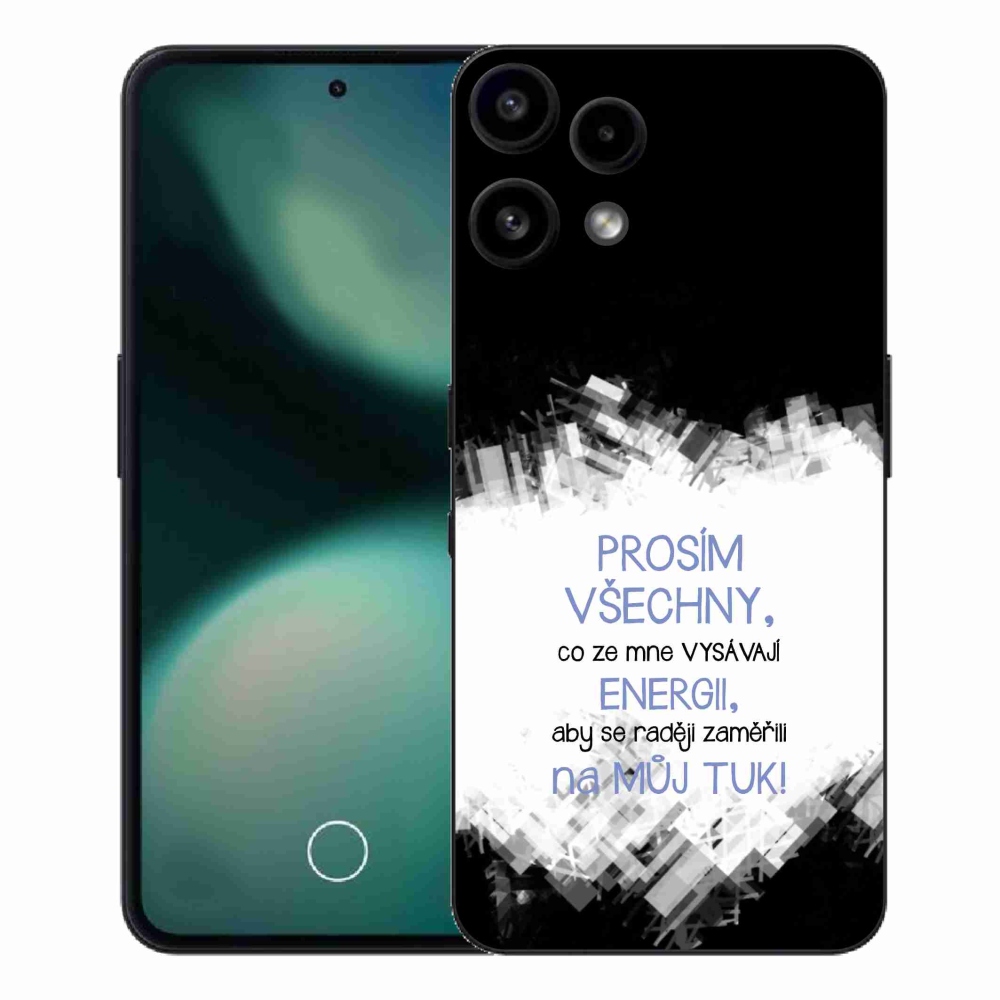 Gélový kryt mmCase na Nothing Phone (3a) Lite - vtipný text 1 modrý