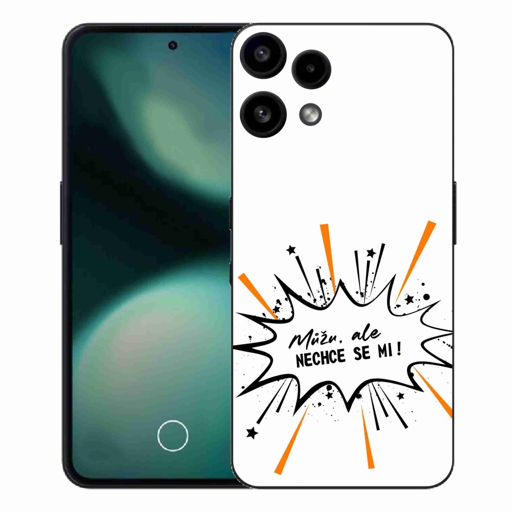 Gélový kryt mmCase na Nothing Phone (3a) Lite - vtipný text 11 biele pozadie