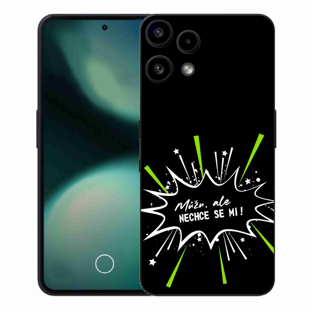 Gélový kryt mmCase na Nothing Phone (3a) Lite - vtipný text 11 čierne pozadie