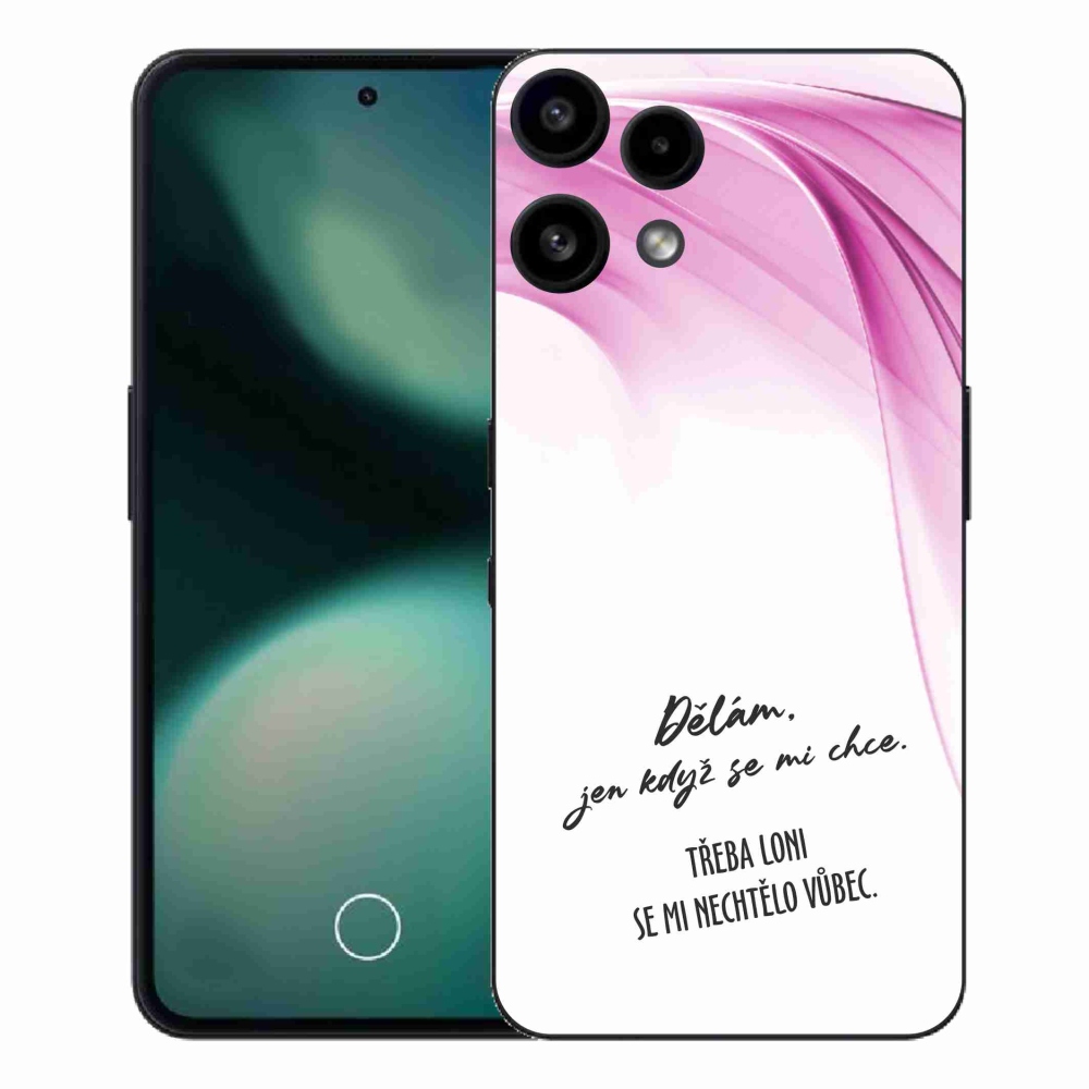 Gélový kryt mmCase na Nothing Phone (3a) Lite - vtipný text 12 biele pozadie