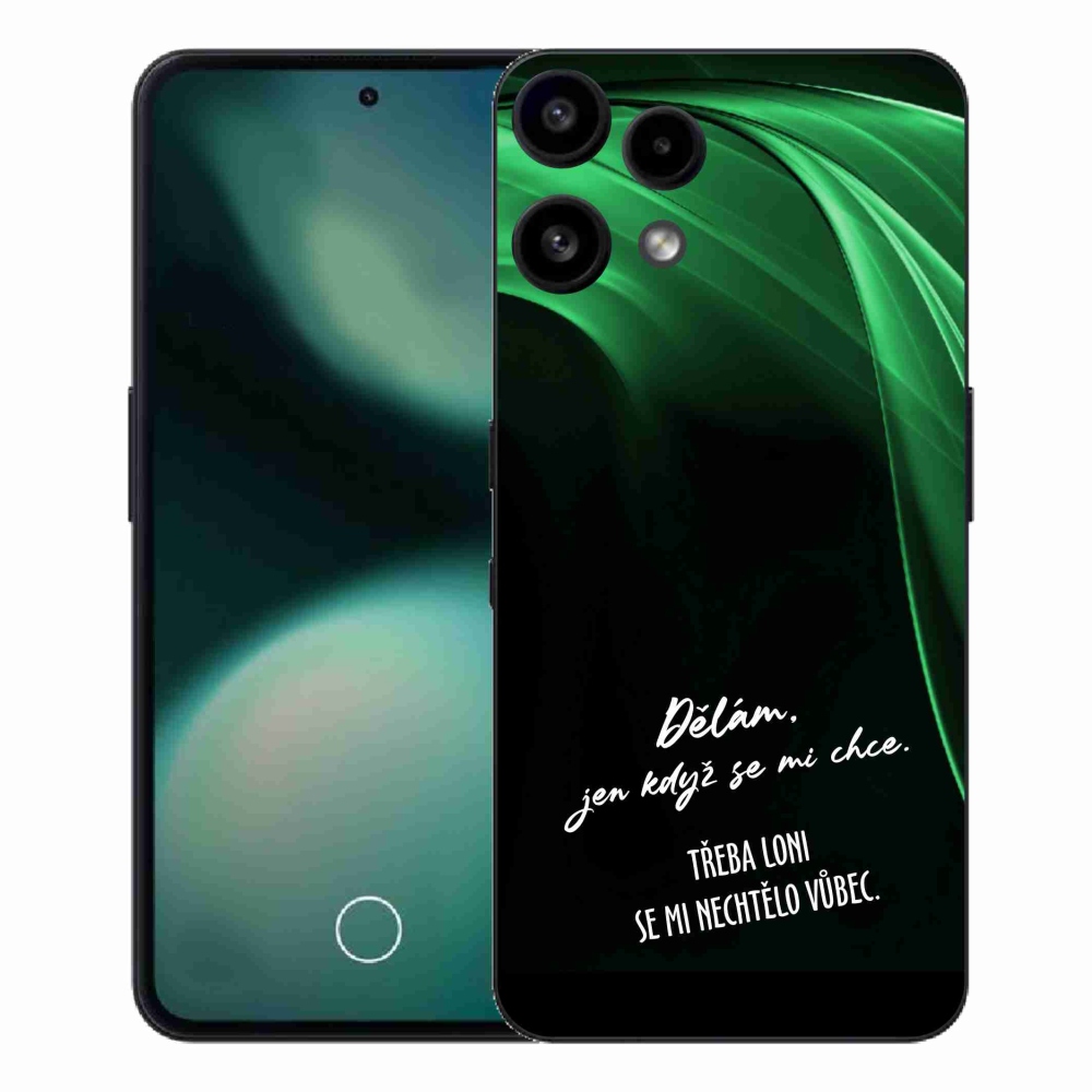 Gélový kryt mmCase na Nothing Phone (3a) Lite - vtipný text 12 čierne pozadie