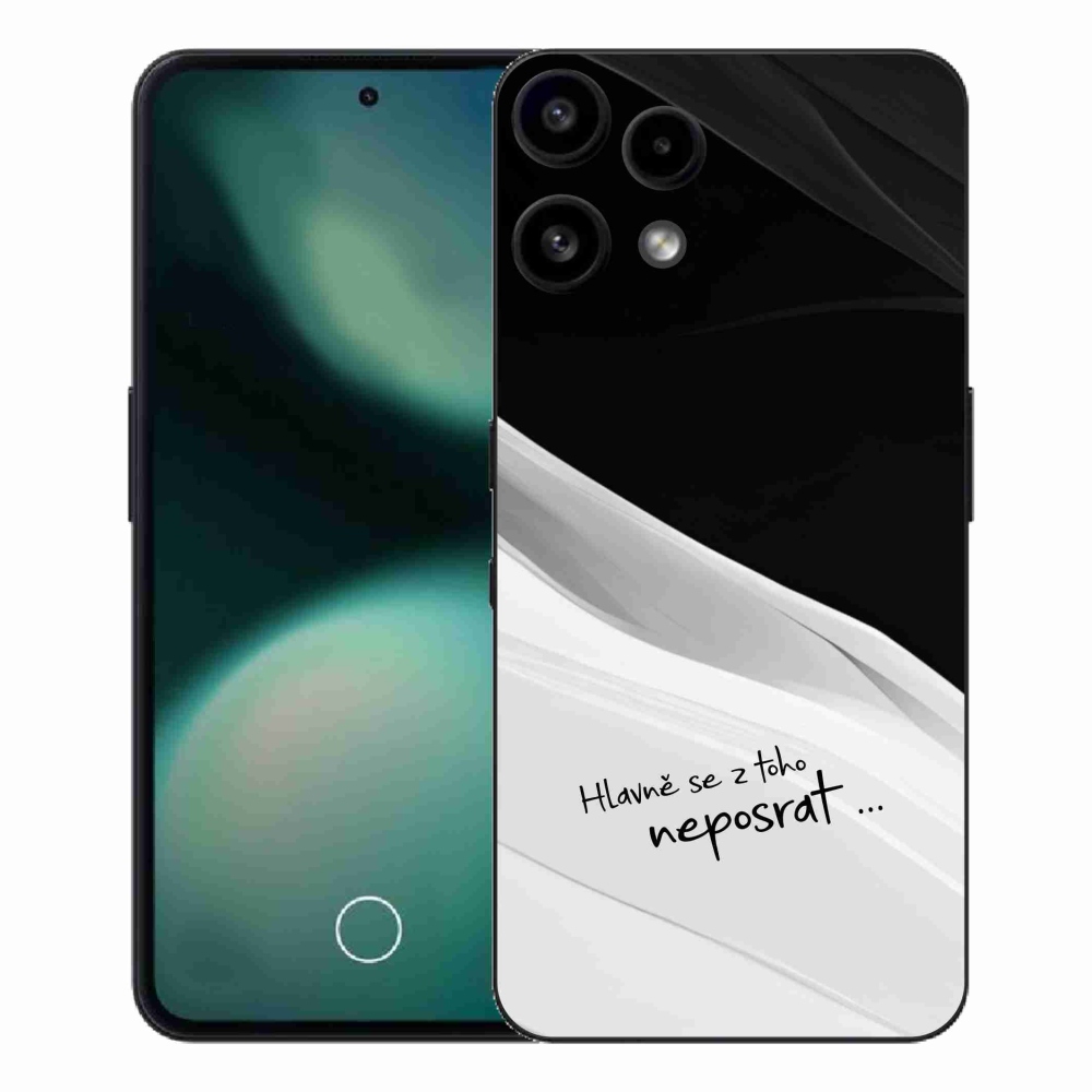 Gélový kryt mmCase na Nothing Phone (3a) Lite - vtipný text 13 bieločierne pozadie