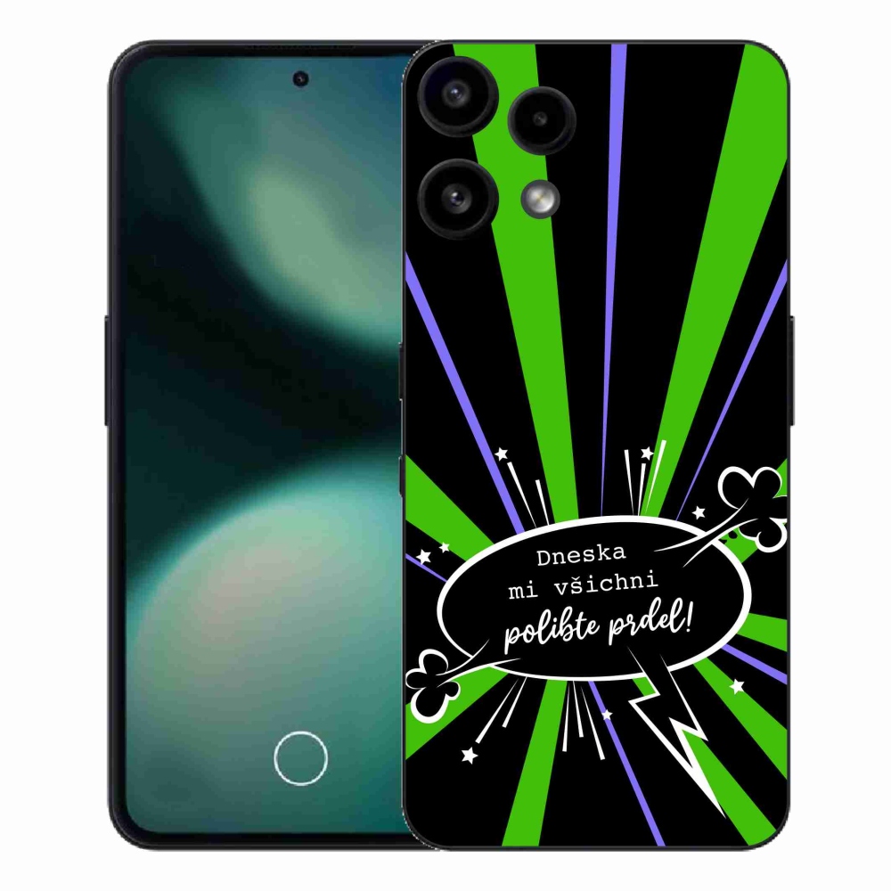 Gélový kryt mmCase na Nothing Phone (3a) Lite - vtipný text 15 čierne pozadie