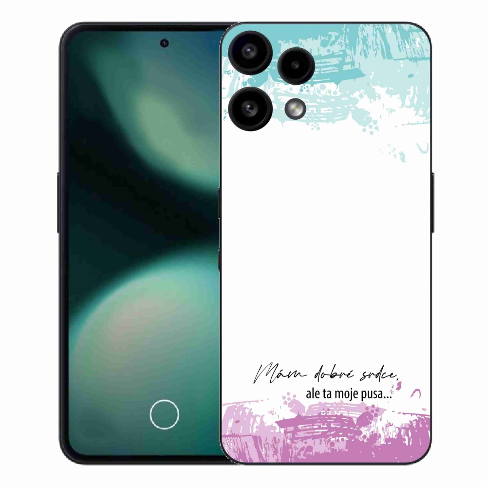 Gélový kryt mmCase na Nothing Phone (3a) Lite - vtipný text 3 biele pozadie