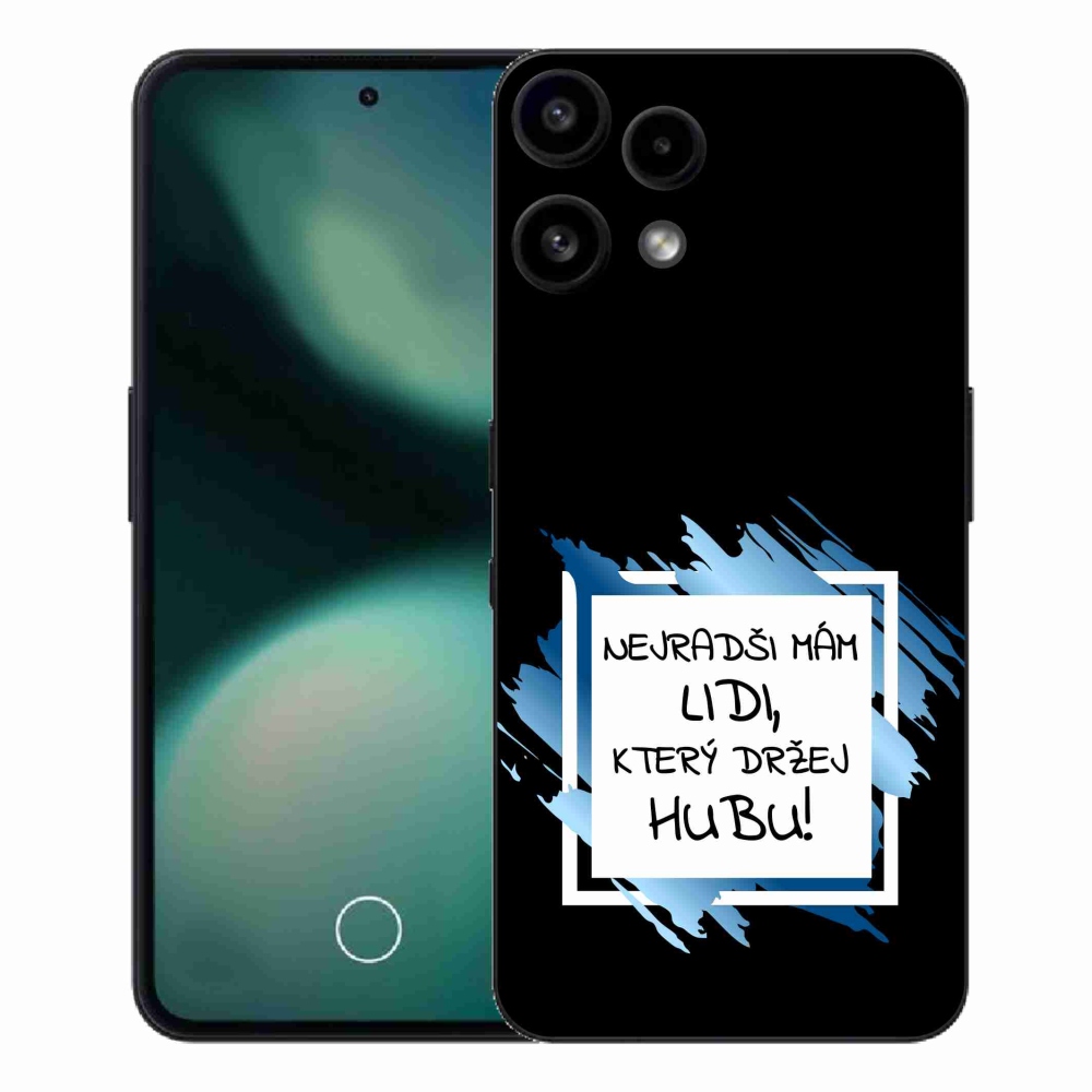 Gélový kryt mmCase na Nothing Phone (3a) Lite - vtipný text 7 bieločierne pozadie