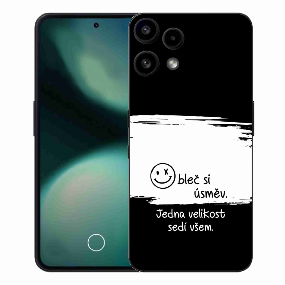 Gélový kryt mmCase na Nothing Phone (3a) Lite - vtipný text 8 bieločierne pozadie
