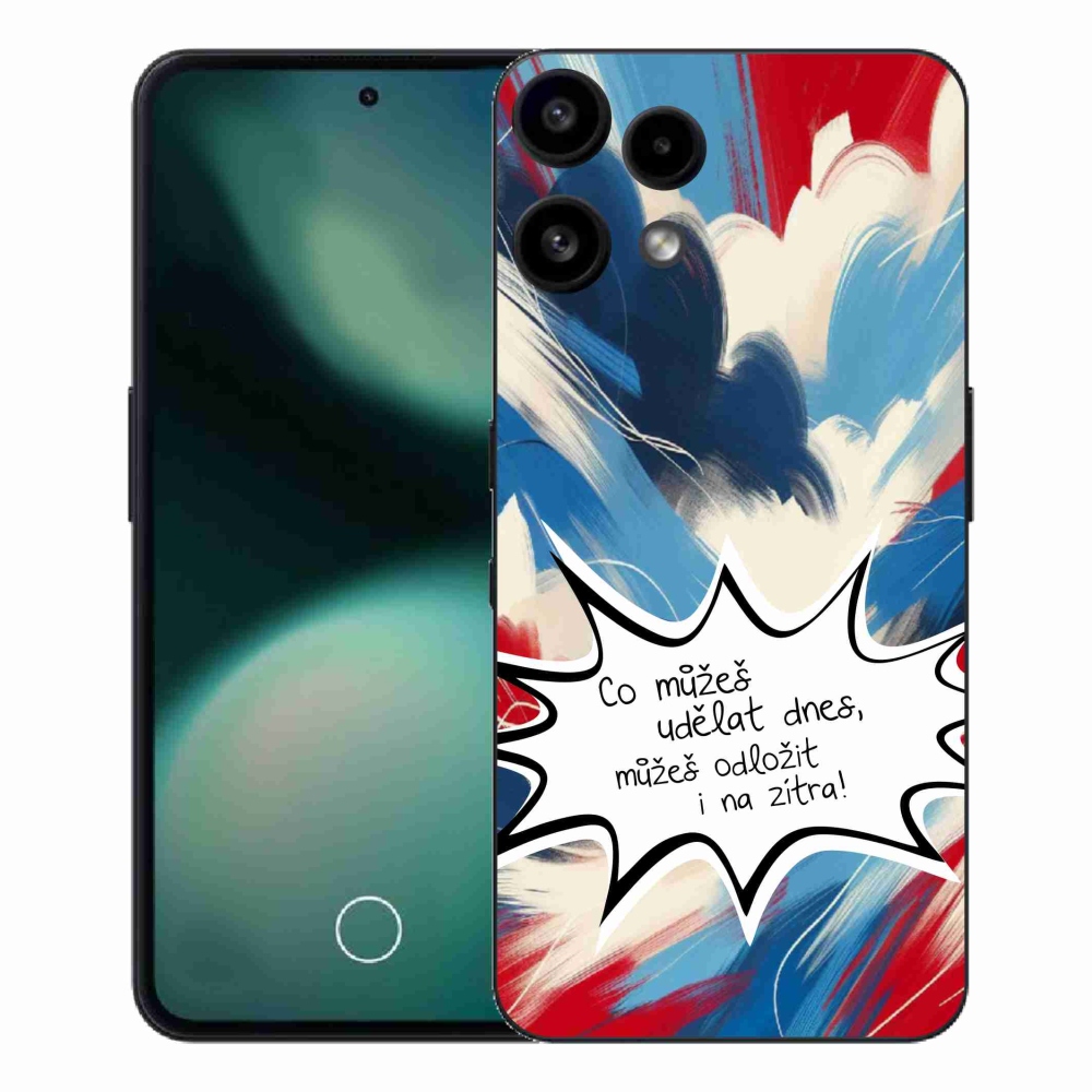 Gélový kryt mmCase na Nothing Phone (3a) Lite - vtipný text 9 biele pozadie