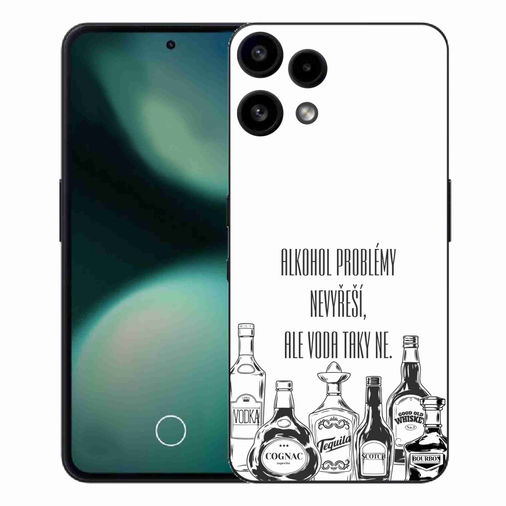 Gélový kryt mmCase na Nothing Phone (3a) Lite - vtipný text biele pozadie