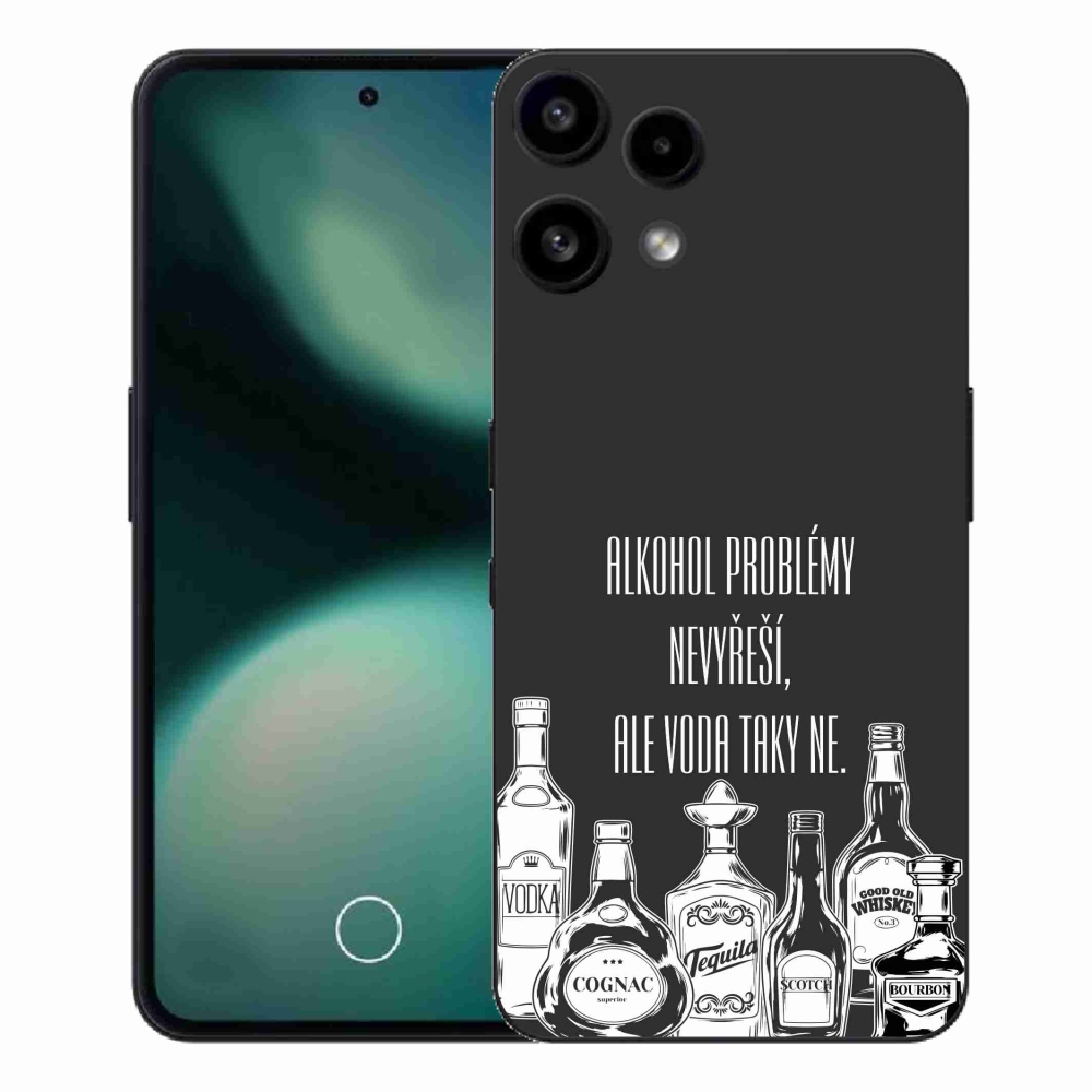 Gélový kryt mmCase na Nothing Phone (3a) Lite - vtipný text čierne pozadie