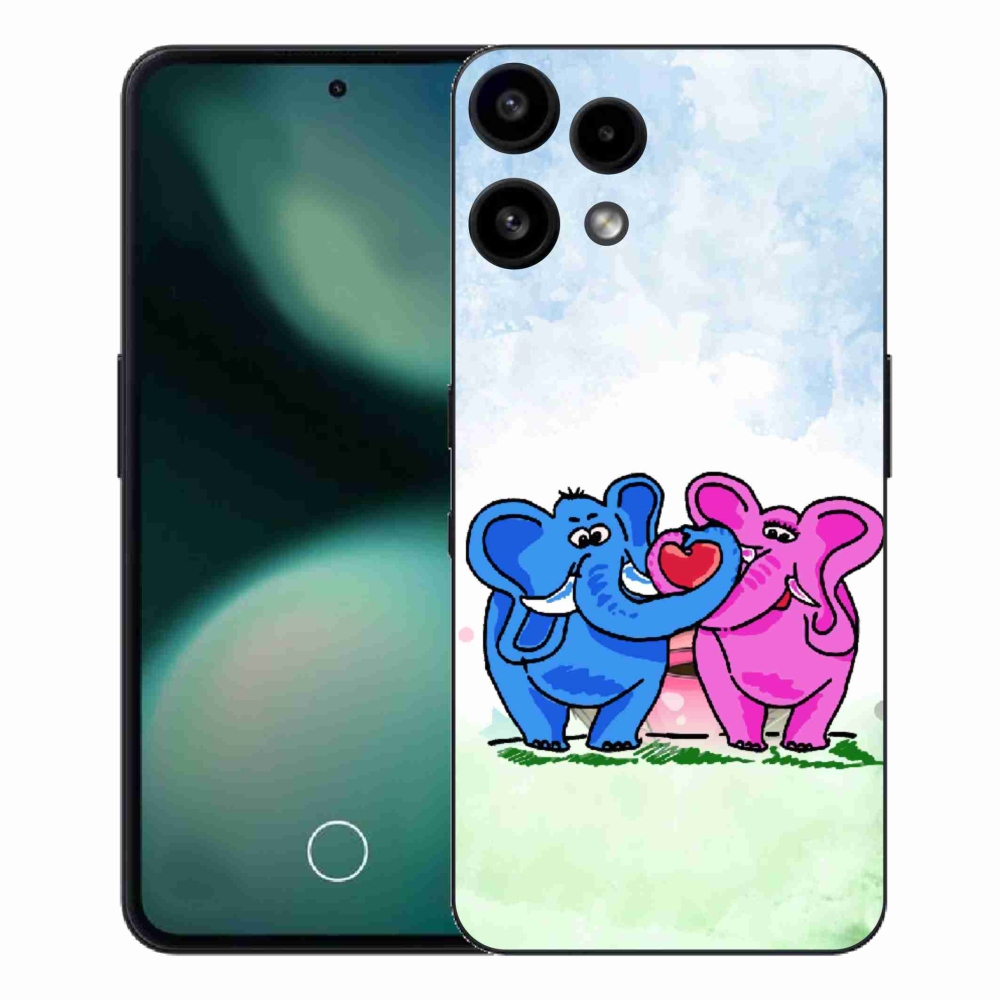 Gélový kryt mmCase na Nothing Phone (3a) Lite - zamilovaní slony
