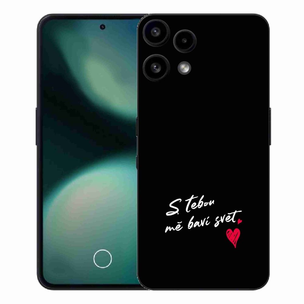 Gélový kryt mmCase na Nothing Phone (3a) Lite - zamilovaný text 1 čierne pozadie