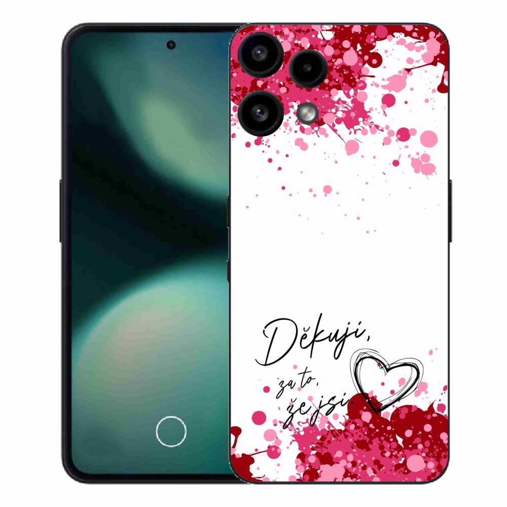 Gélový kryt mmCase na Nothing Phone (3a) Lite - zamilovaný text 2 biele pozadie