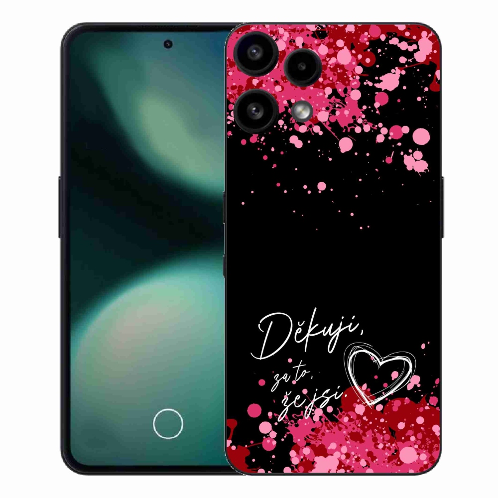 Gélový kryt mmCase na Nothing Phone (3a) Lite - zamilovaný text 2 čierne pozadie
