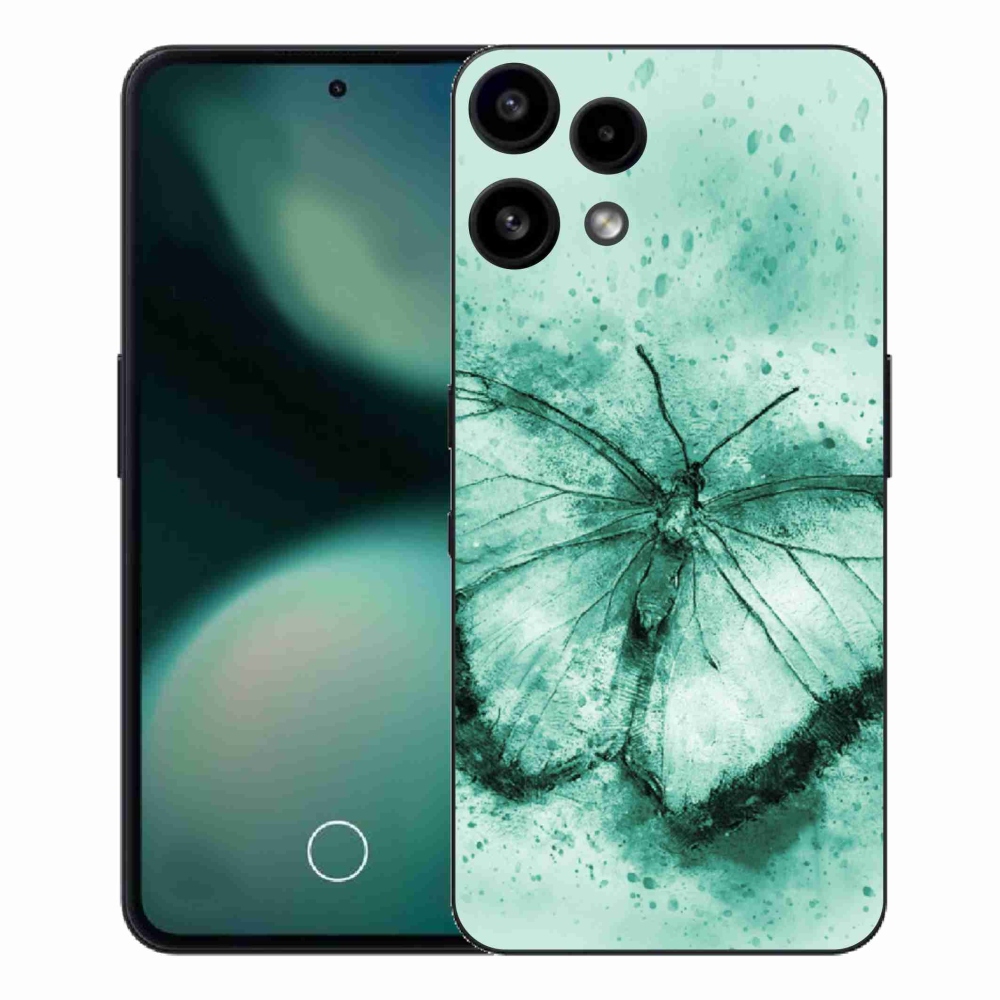 Gélový kryt mmCase na Nothing Phone (3a) Lite - zelený motýľ