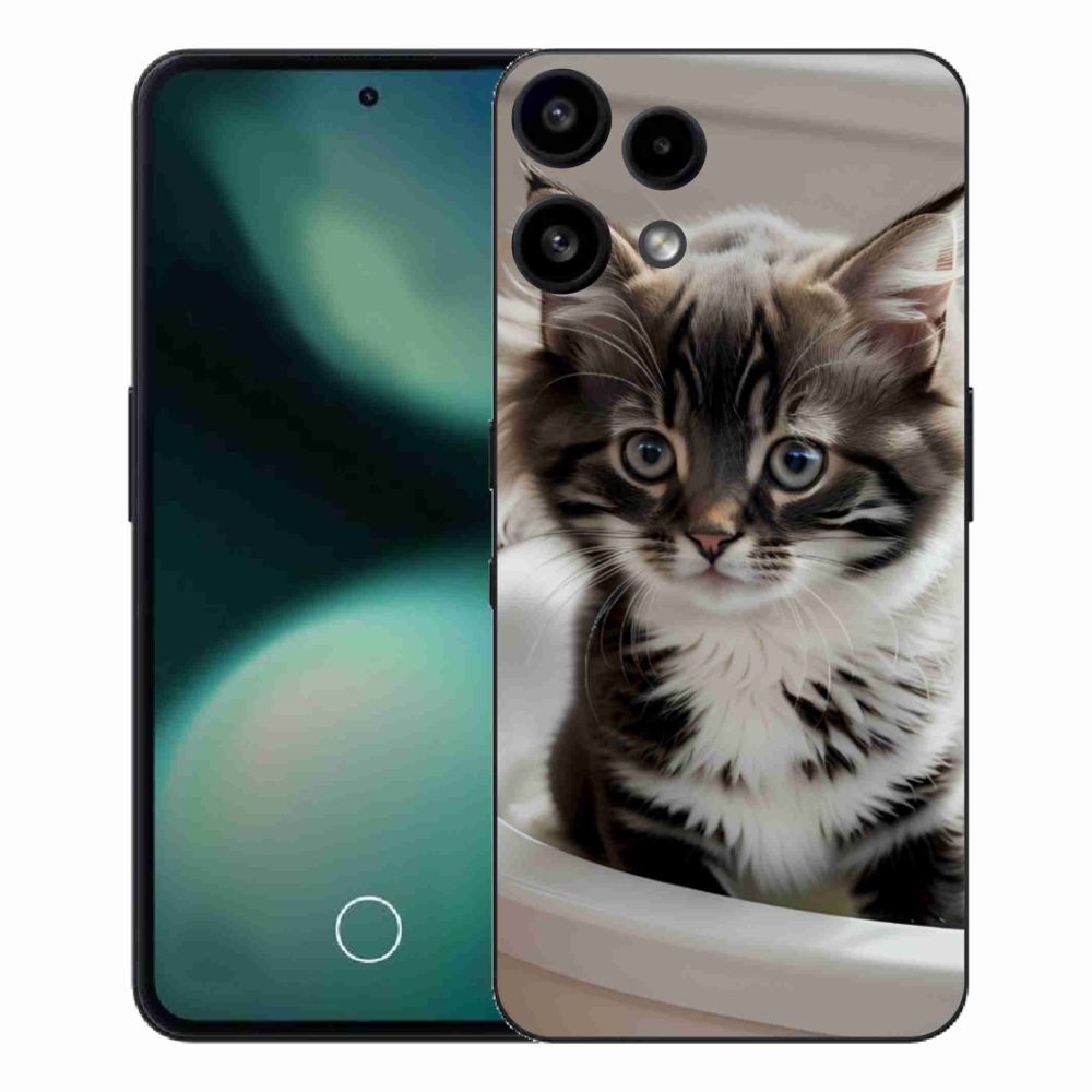 Gélový kryt mmCase na Nothing Phone (3a) Lite - zvedavé mačiatko
