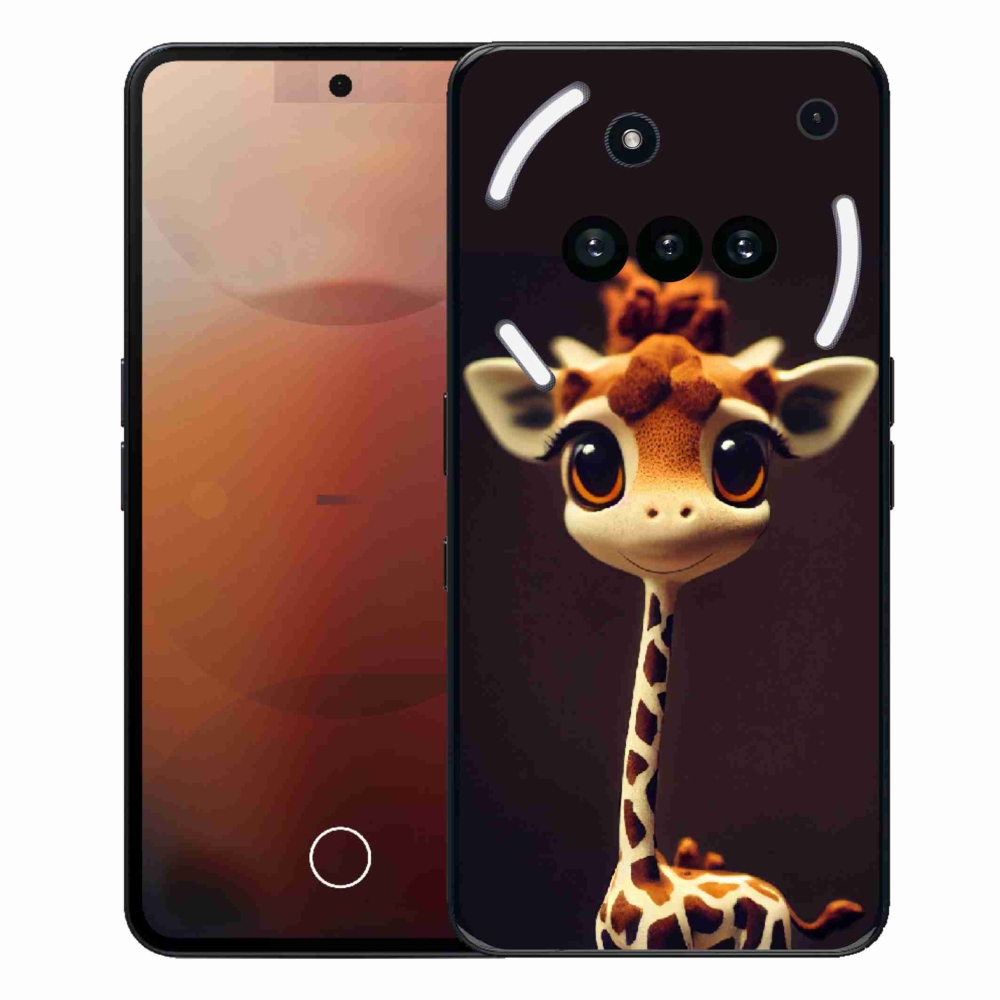 Gélový kryt mmCase na Nothing Phone (3a) - malá žirafa