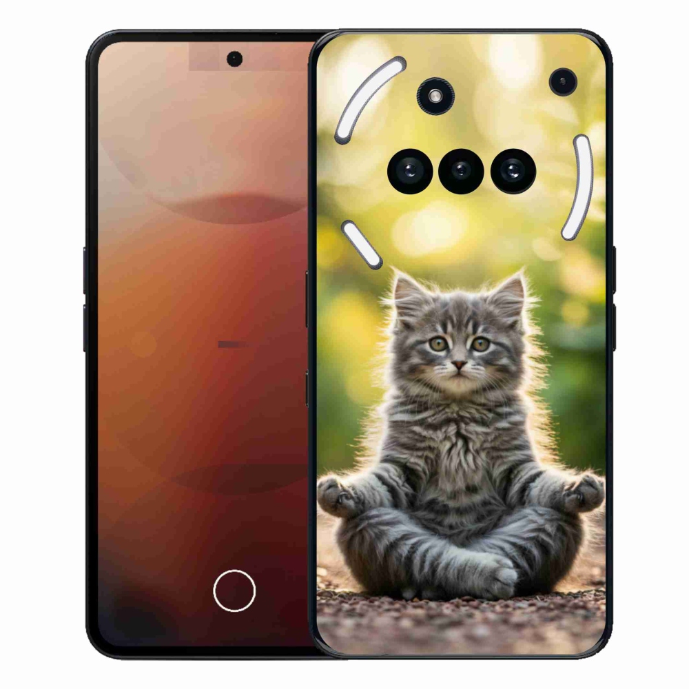 Gélový kryt mmCase na Nothing Phone (3a) - meditujúce mačiatko