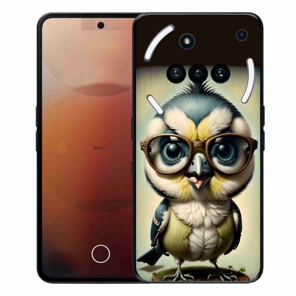 Gélový kryt mmCase na Nothing Phone (3a) - mláďa s okuliarmi