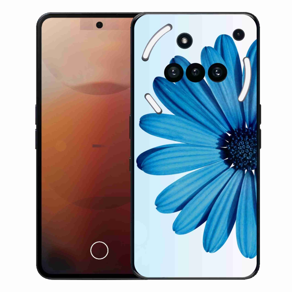 Gélový kryt mmCase na Nothing Phone (3a) - modrá margaréta