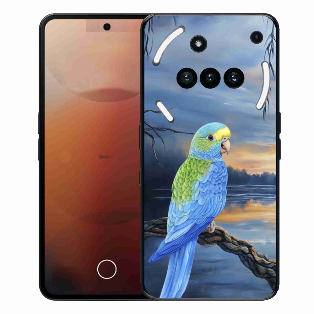 Gélový kryt mmCase na Nothing Phone (3a) - modrý papagáj