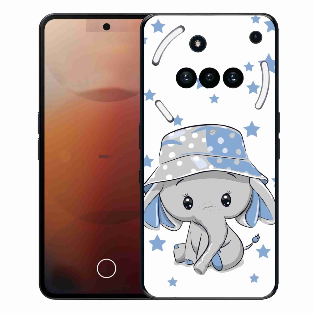 Gélový kryt mmCase na Nothing Phone (3a) - modrý slon