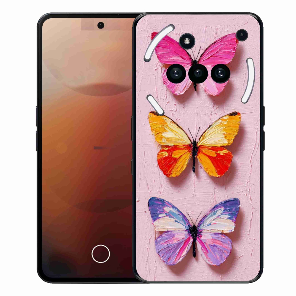 Gélový kryt mmCase na Nothing Phone (3a) - motýlia trojica