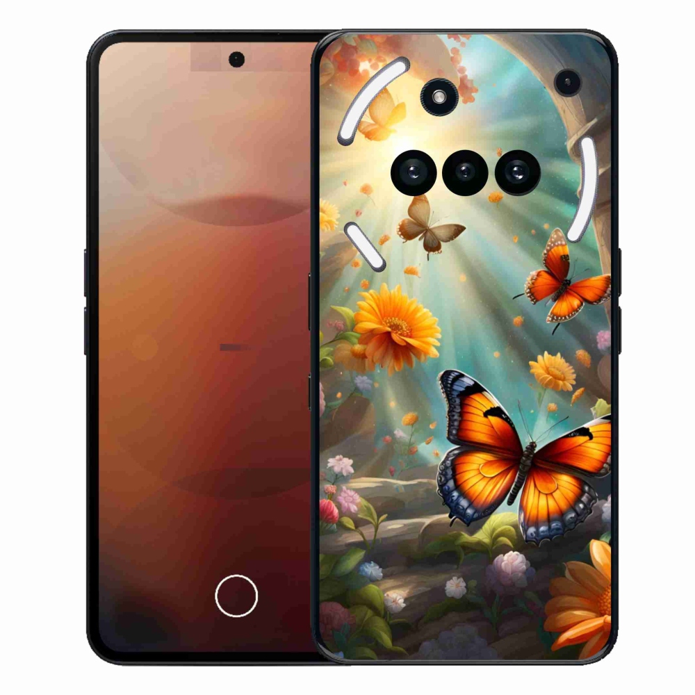 Gélový kryt mmCase na Nothing Phone (3a) - motýlia záhrada 2