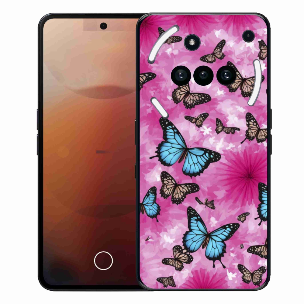 Gélový kryt mmCase na Nothing Phone (3a) - motýlia záhrada