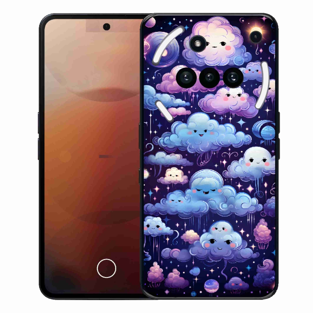 Gélový kryt mmCase na Nothing Phone (3a) - mráčiky