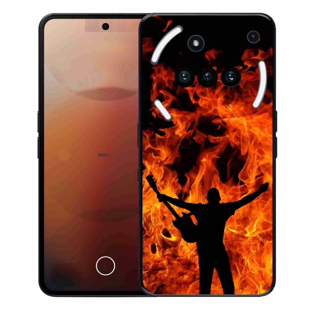 Gélový kryt mmCase na Nothing Phone (3a) - muzikant a oheň