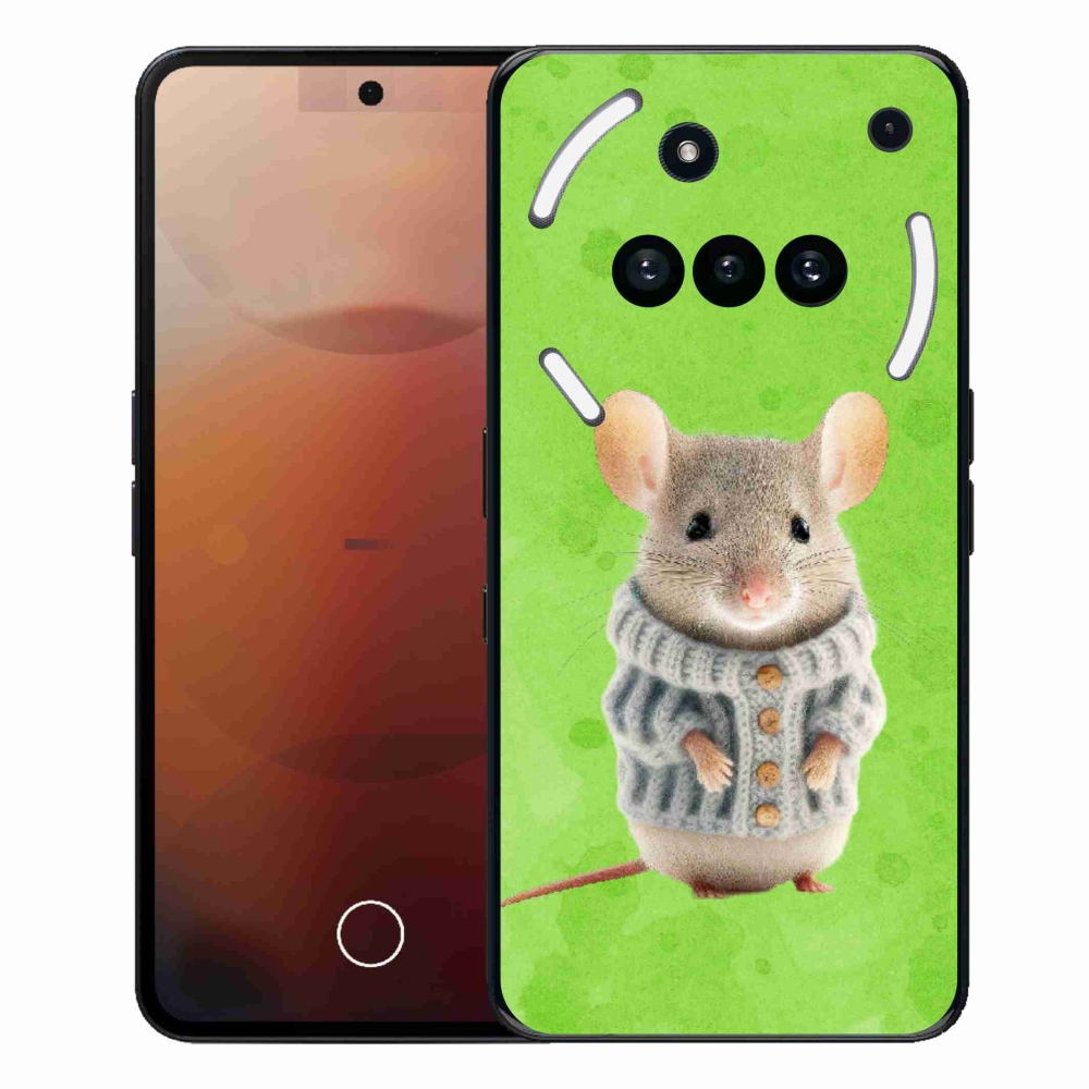 Gélový kryt mmCase na Nothing Phone (3a) - myška vo svetri