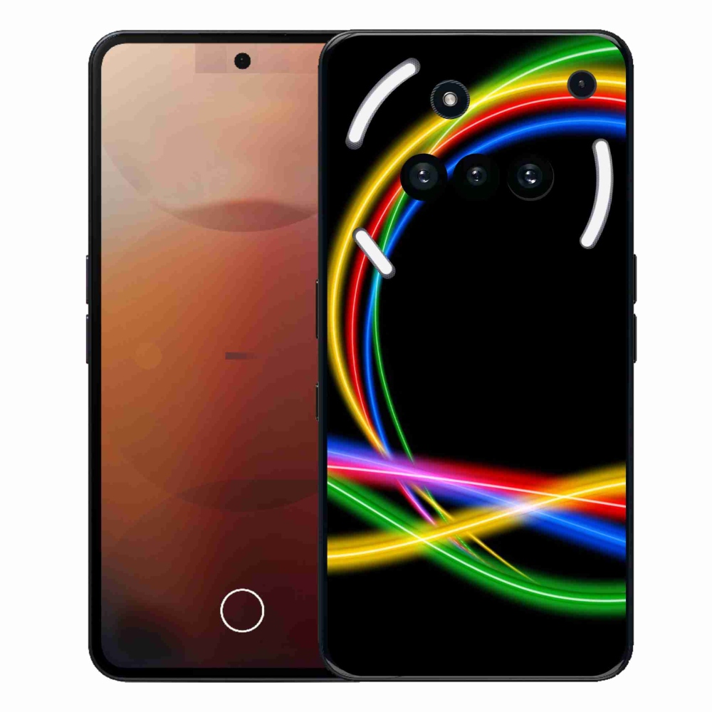 Gélový kryt mmCase na Nothing Phone (3a) - neónové kruhy