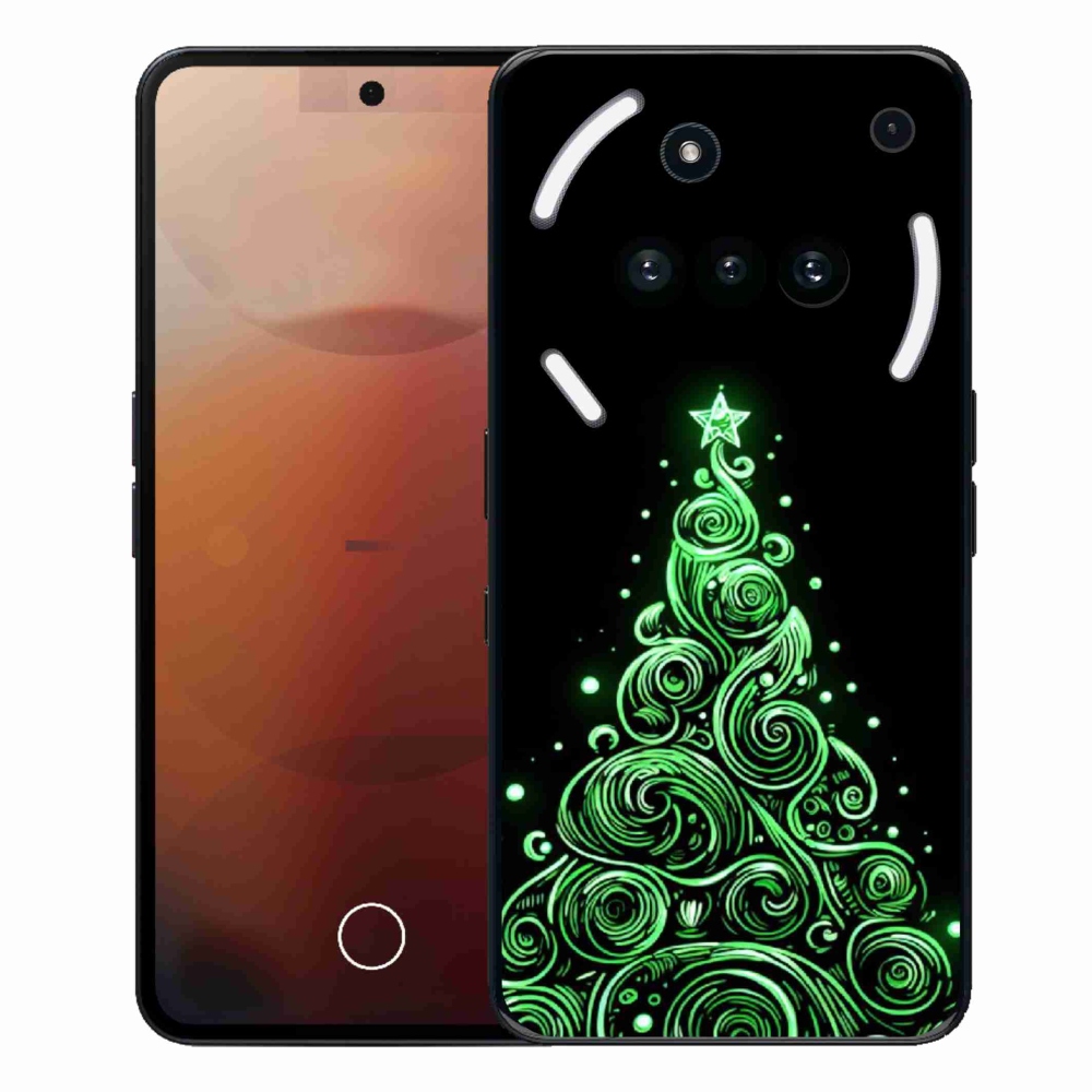 Gélový kryt mmCase na Nothing Phone (3a) - neónový vianočný stromček 3