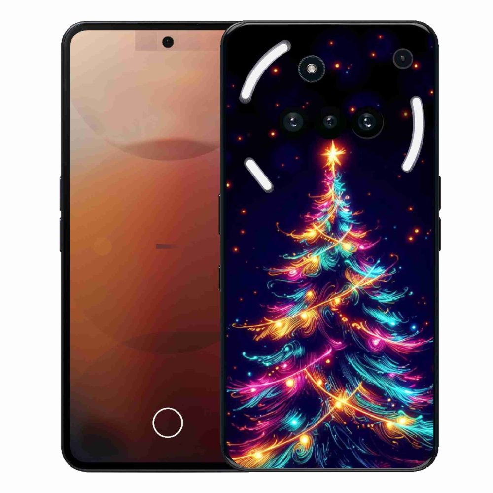 Gélový kryt mmCase na Nothing Phone (3a) - neónový vianočný stromček