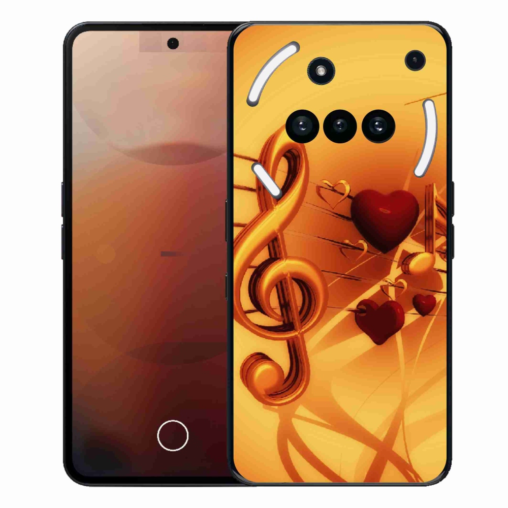 Gélový kryt mmCase na Nothing Phone (3a) - noty